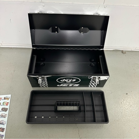 New York Jets NFL Team Toolbox w/ Removable Tool Tray - Picture 5 of 7